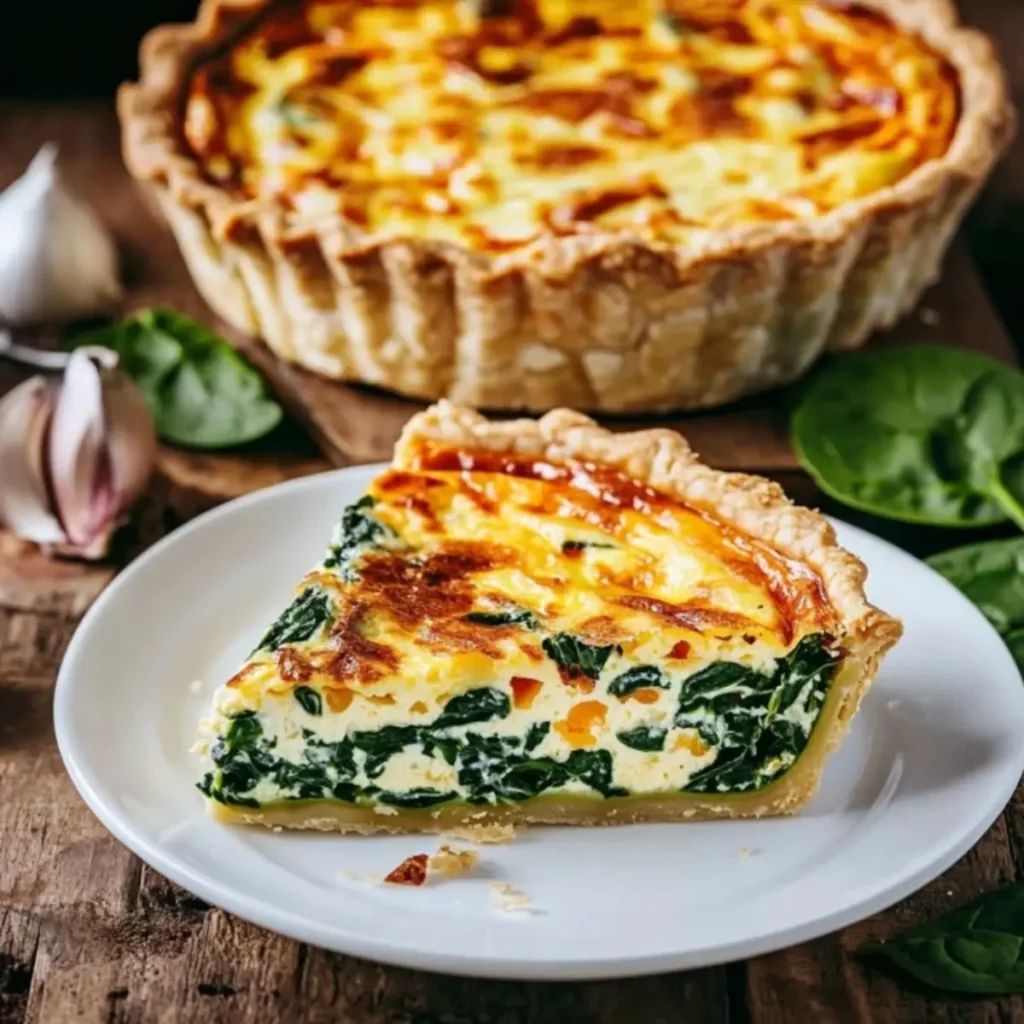 Tarta ze szpinakiem i serem