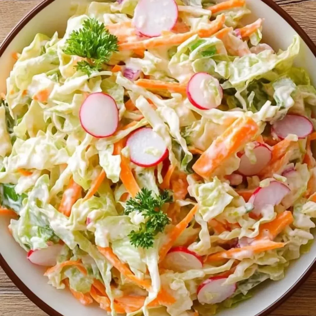 Surówka z Kapusty Pekińskiej z Marchewką i Rzodkiewką