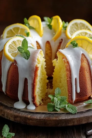 Wilgotna babka cytrynowa z lukrem