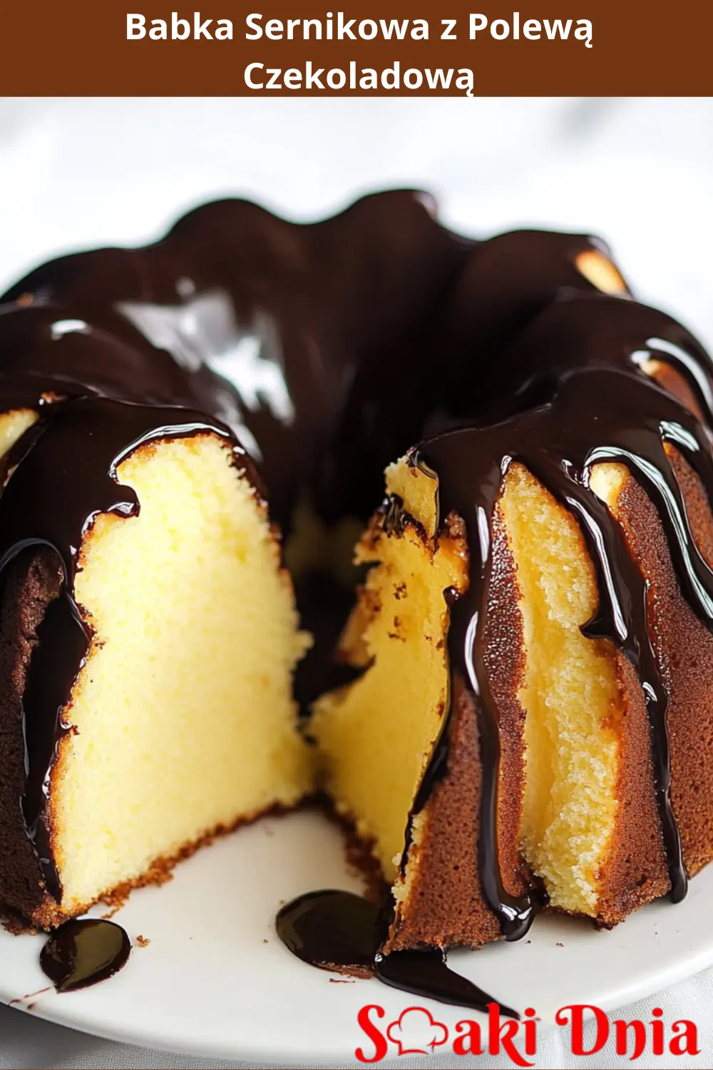 Babka Sernikowa z Polewą Czekoladową