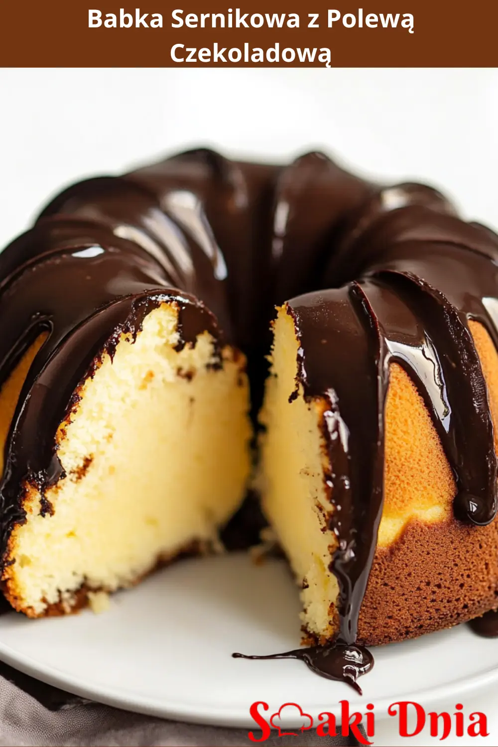 Babka Sernikowa z Polewą Czekoladową