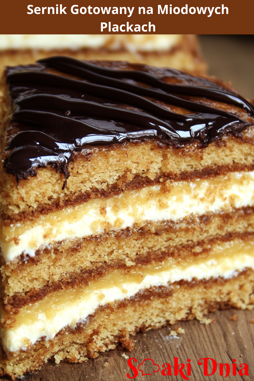 Sernik Gotowany na Miodowych Plackach