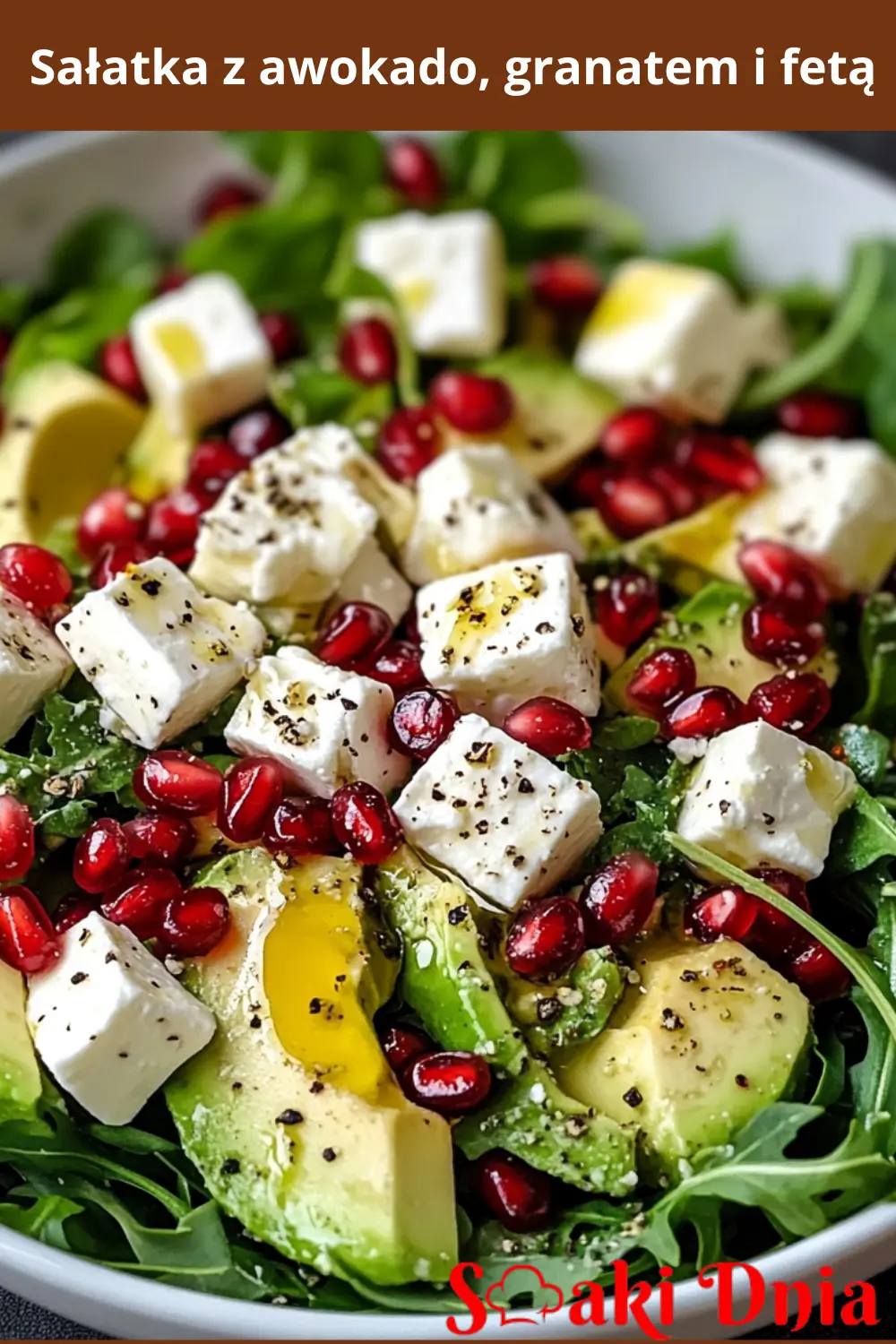 Sałatka z awokado, granatem i fetą 4 Sałatka z awokado, granatem i fetą