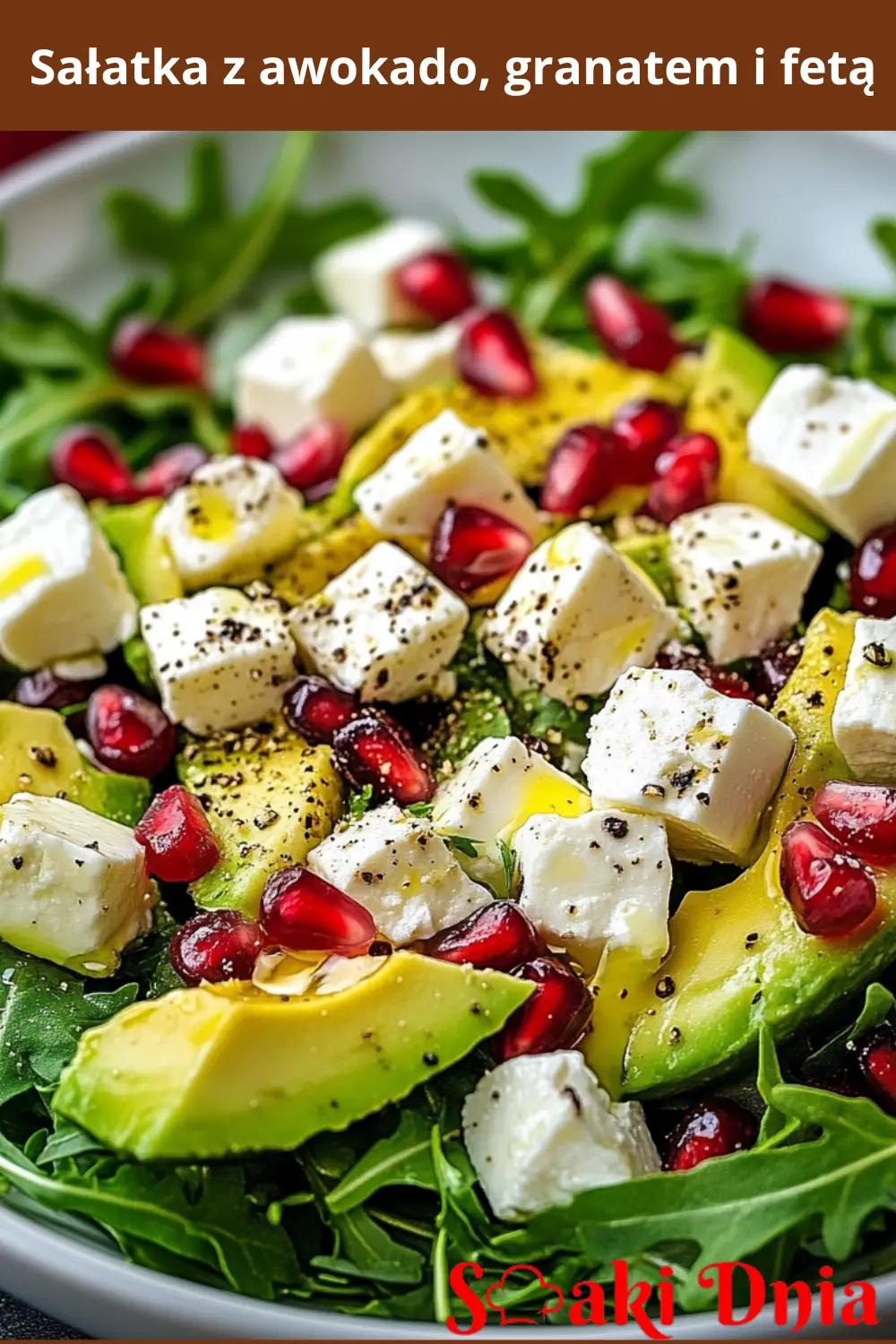 Sałatka z awokado, granatem i fetą 3 Sałatka z awokado, granatem i fetą