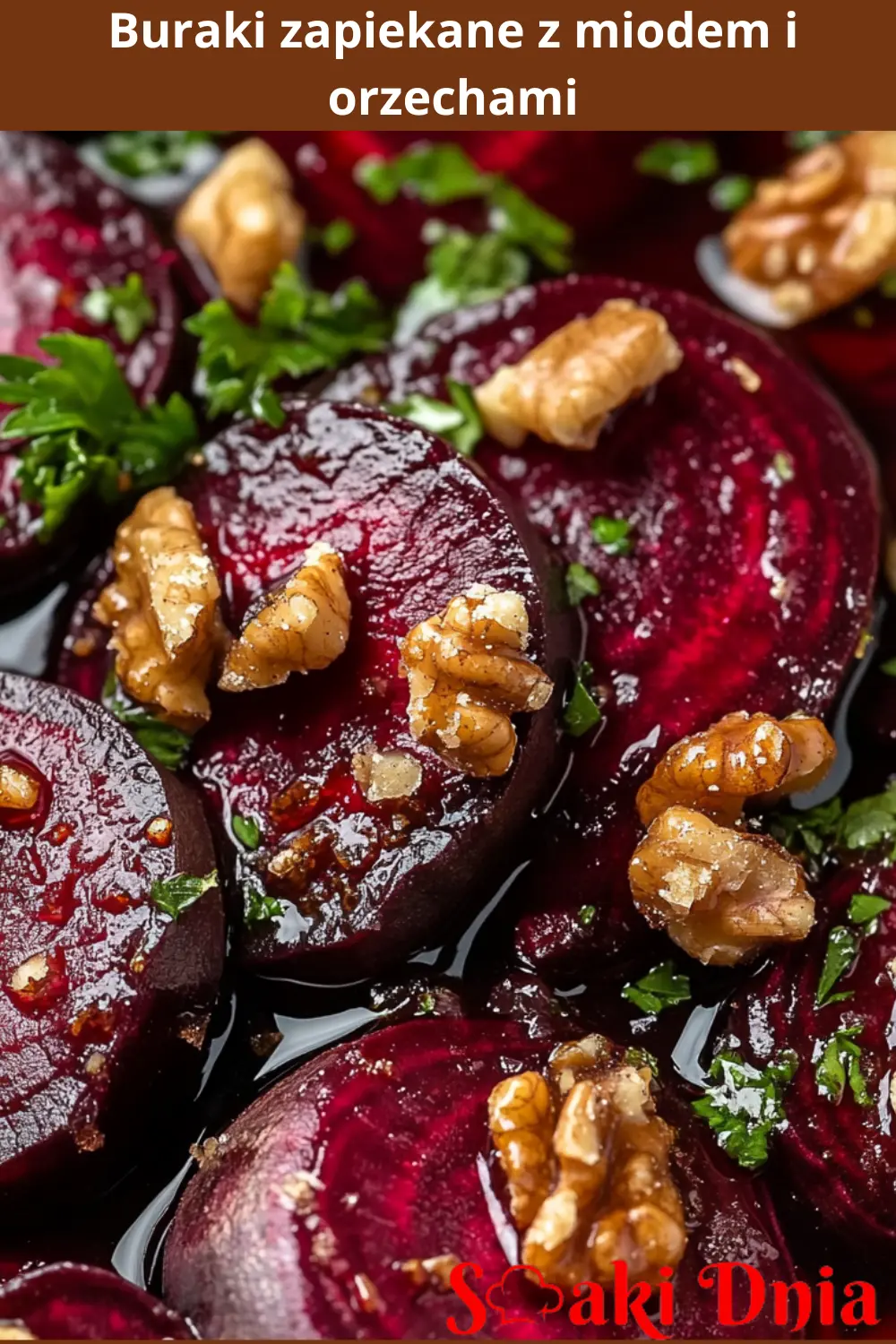 Buraki zapiekane z miodem i orzechami