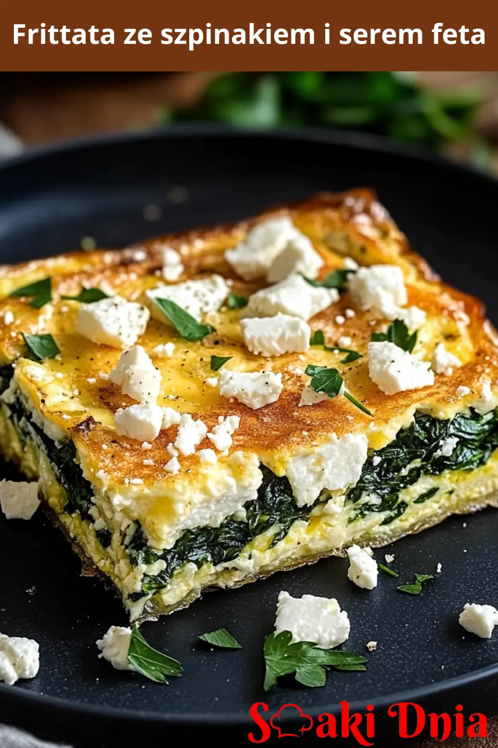 Frittata ze szpinakiem i serem feta