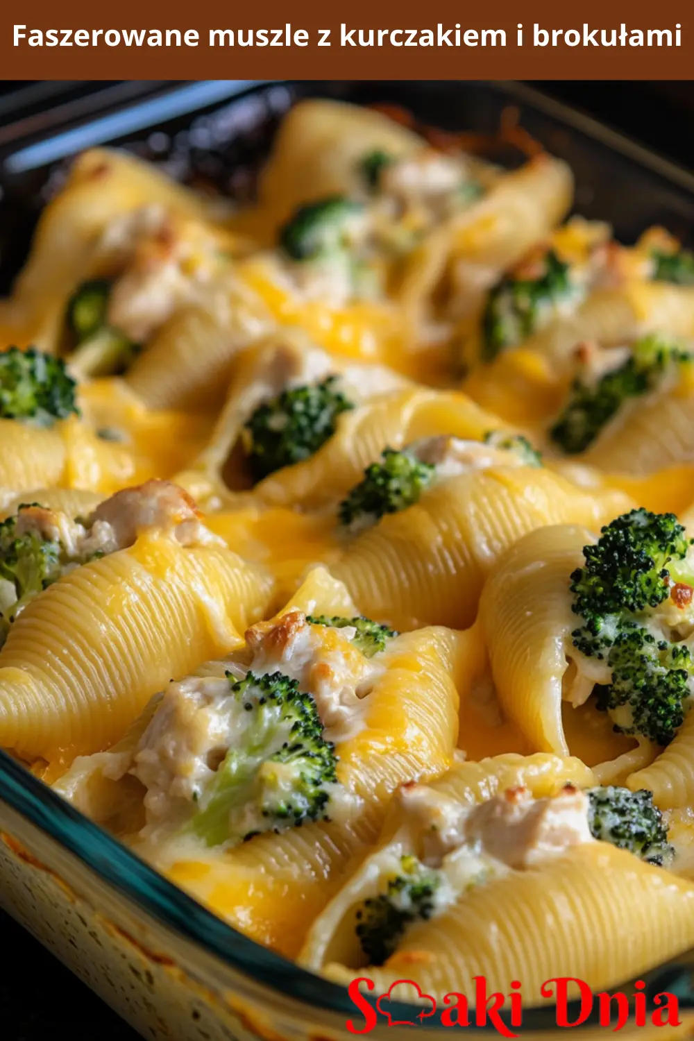 Faszerowane muszle z kurczakiem i brokułami