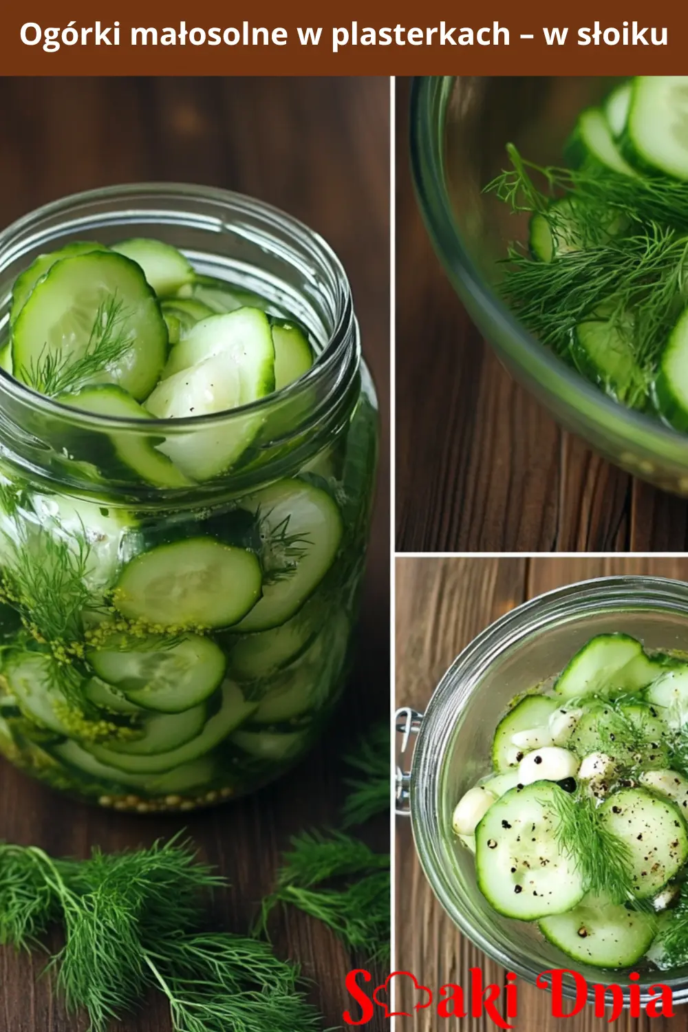 Ogórki małosolne w plasterkach – w słoiku