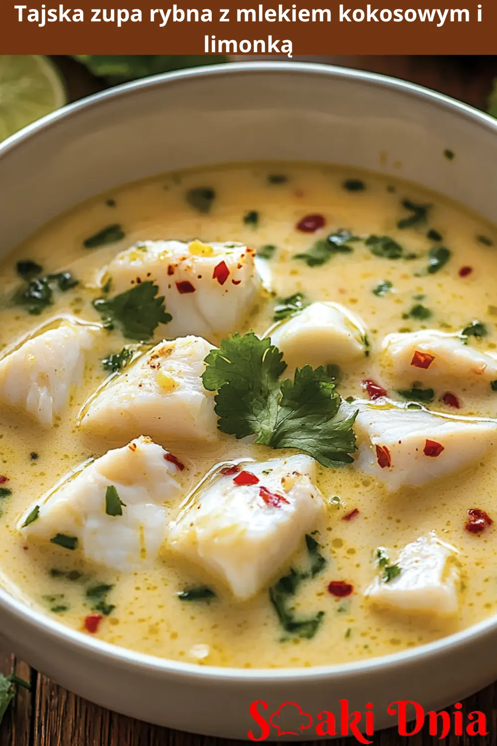Tajska zupa rybna z mlekiem kokosowym i limonką