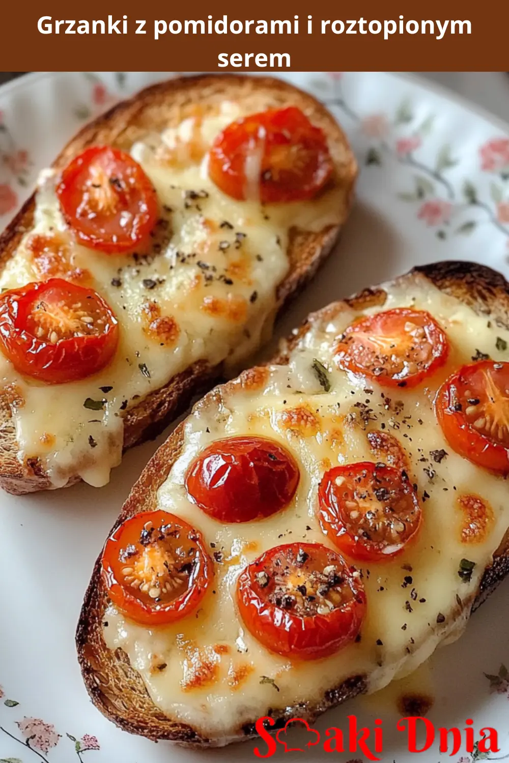Grzanki z pomidorami i roztopionym serem 4 Grzanki z pomidorami i roztopionym serem