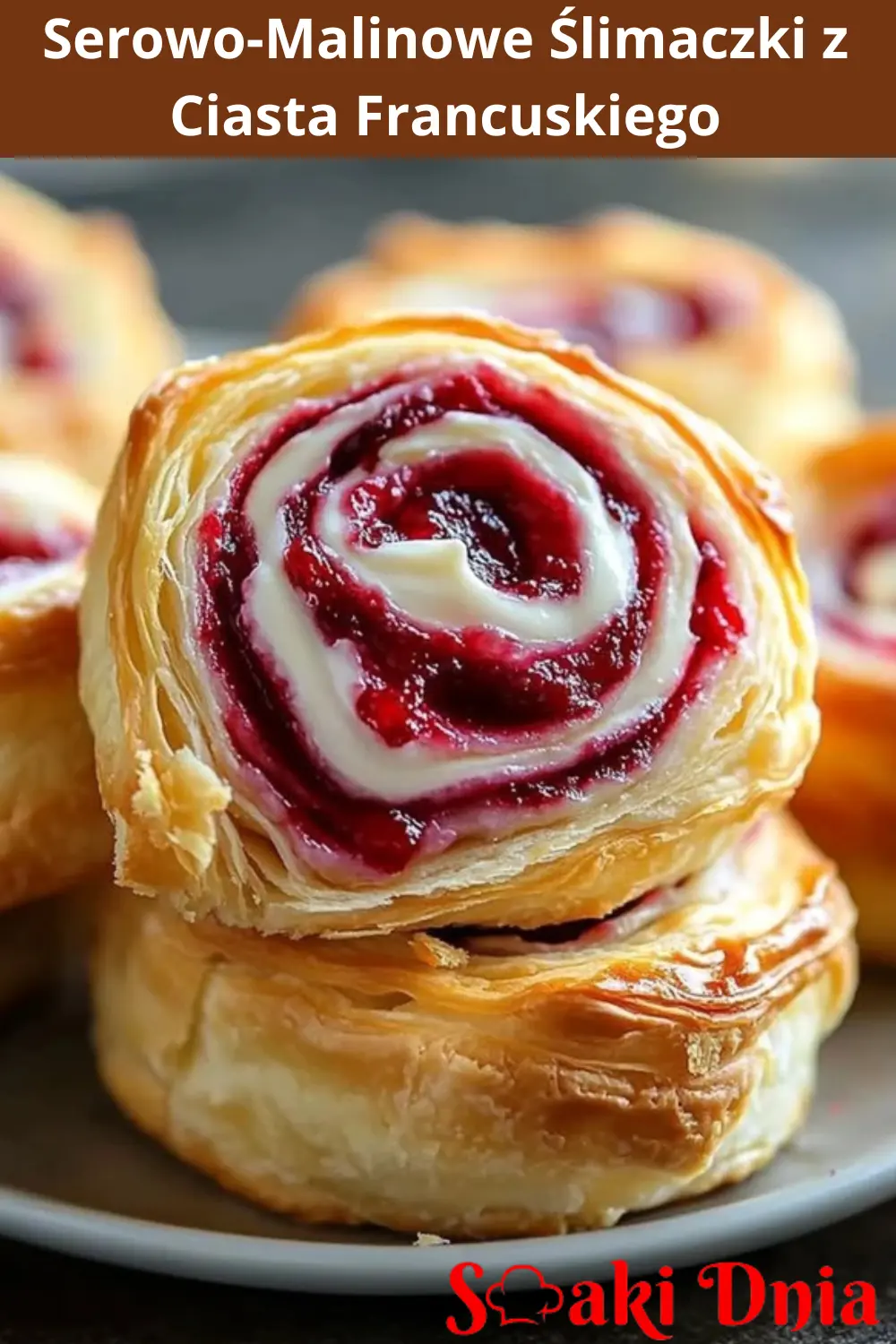 Serowo-Malinowe Ślimaczki z Ciasta Francuskiego 3 Serowo-Malinowe Ślimaczki z Ciasta Francuskiego