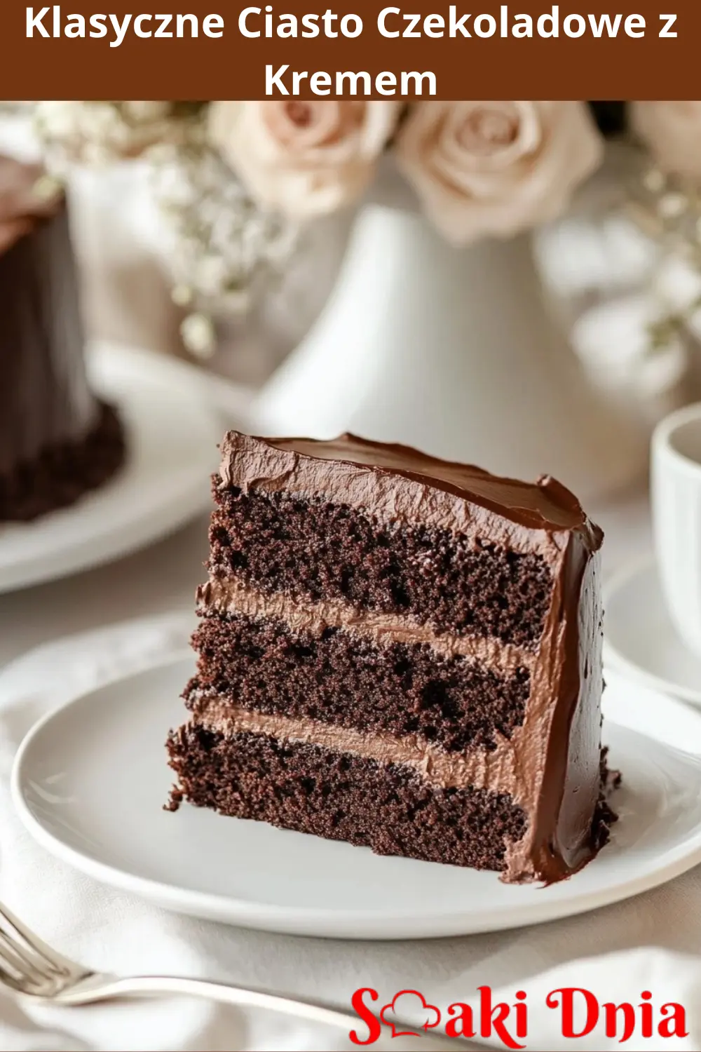 Klasyczne Ciasto Czekoladowe z Kremem