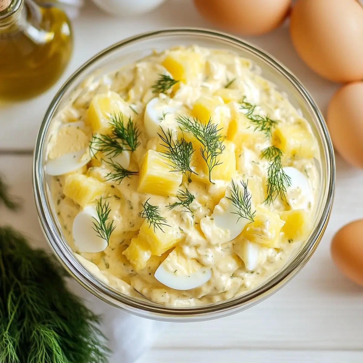 Sałatka z chrzanem i ananasem