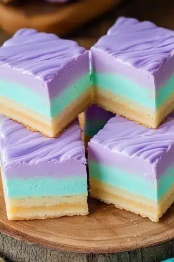 Kolorowe ciasto warstwowe bez pieczenia