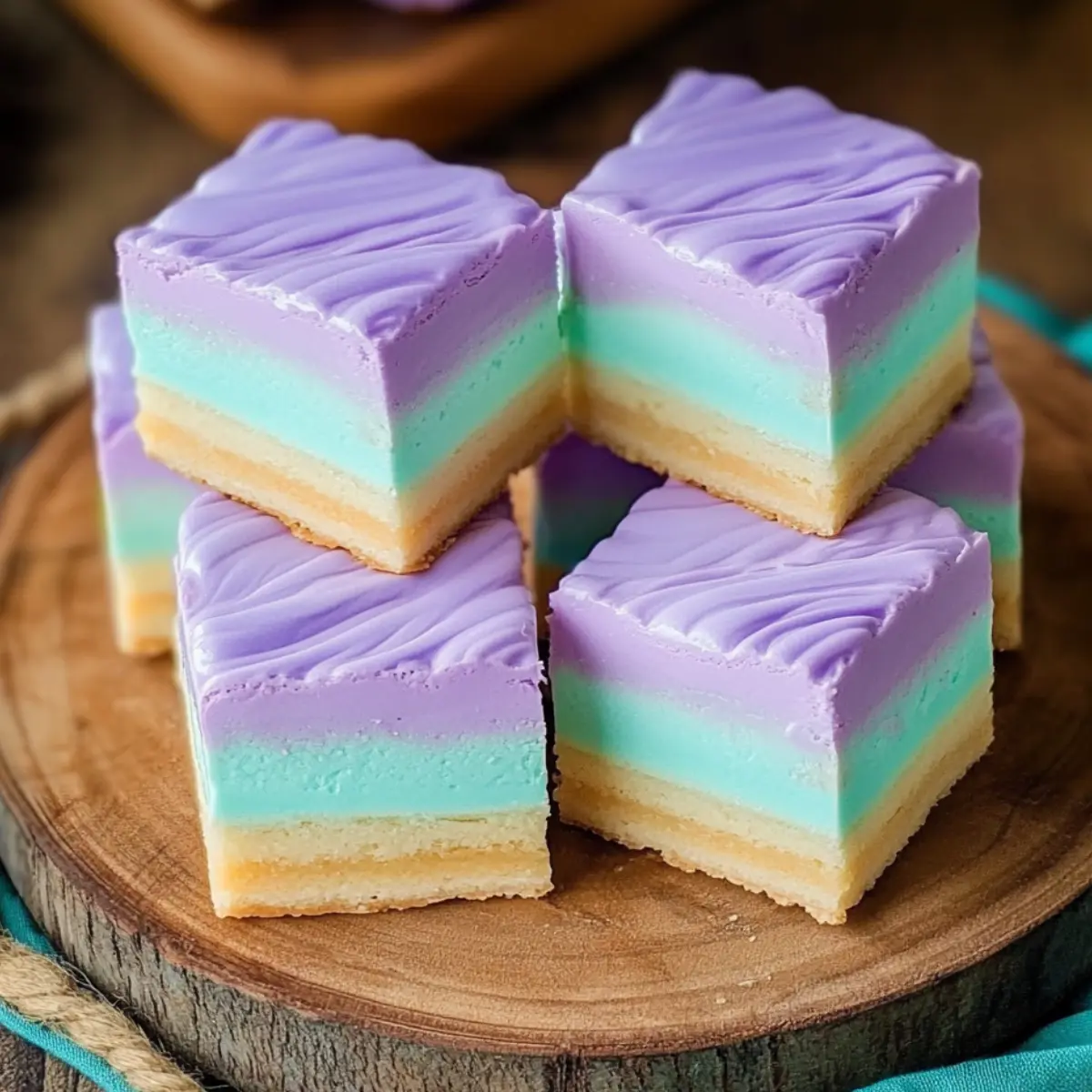 Kolorowe ciasto warstwowe bez pieczenia