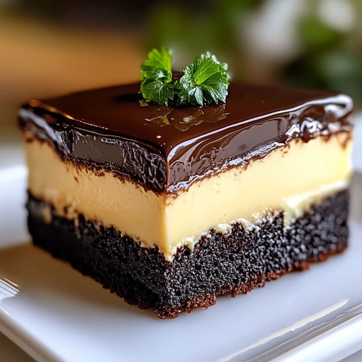 Ciasto z kremem budyniowym i czekoladą 2 Ciasto z kremem budyniowym i czekoladą