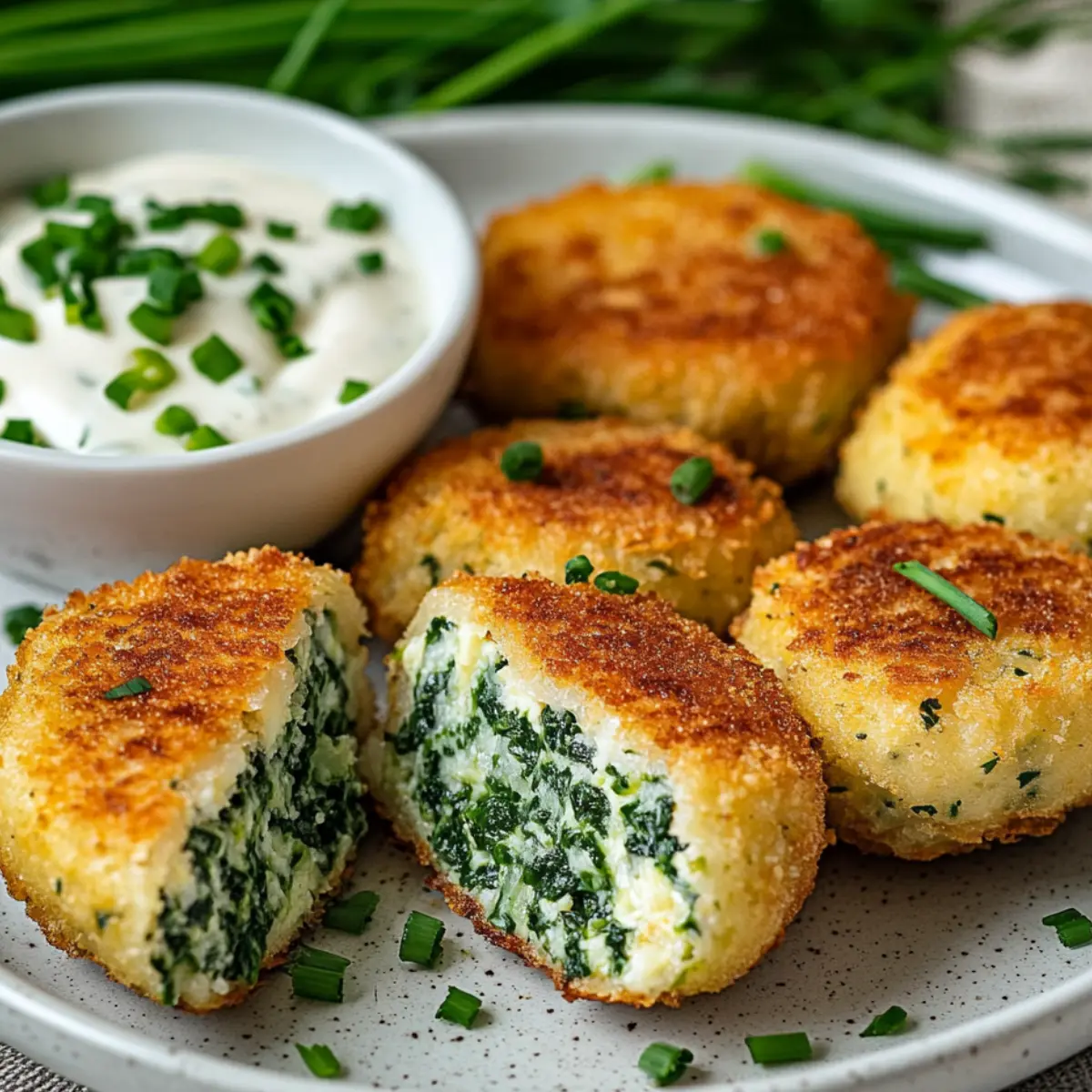 Kotlety jajeczne ze szpinakiem i sosem chrzanowym
