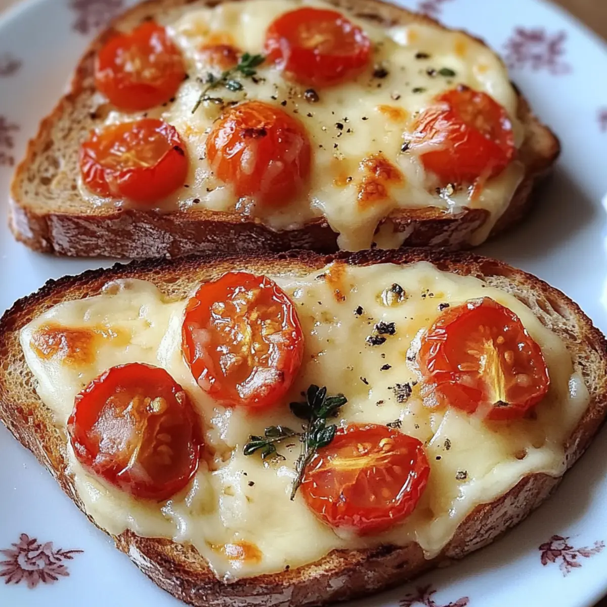 Grzanki z pomidorami i roztopionym serem 2 Grzanki z pomidorami i roztopionym serem