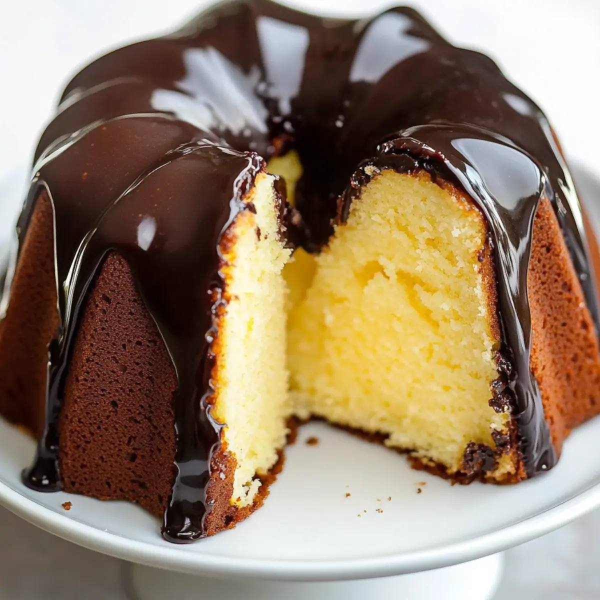 Babka Sernikowa z Polewą Czekoladową