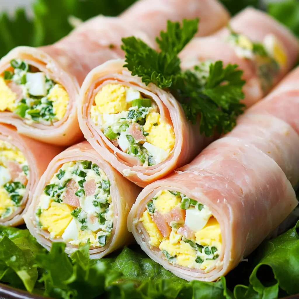 Roladki z szynki z jajkiem