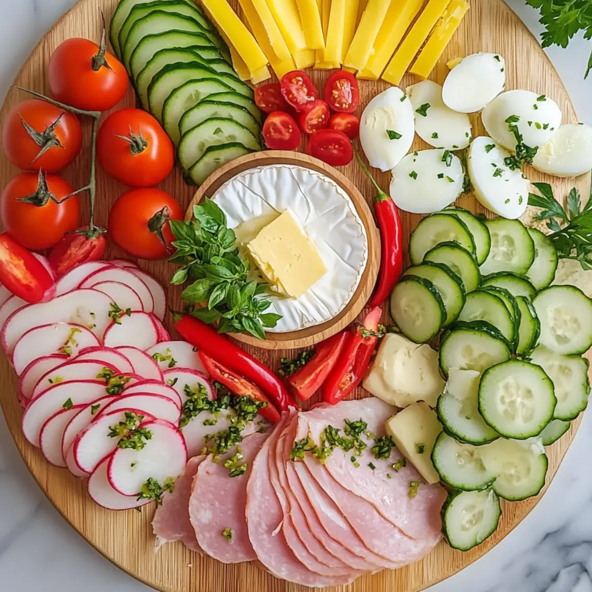 Kolorowa deska śniadaniowa