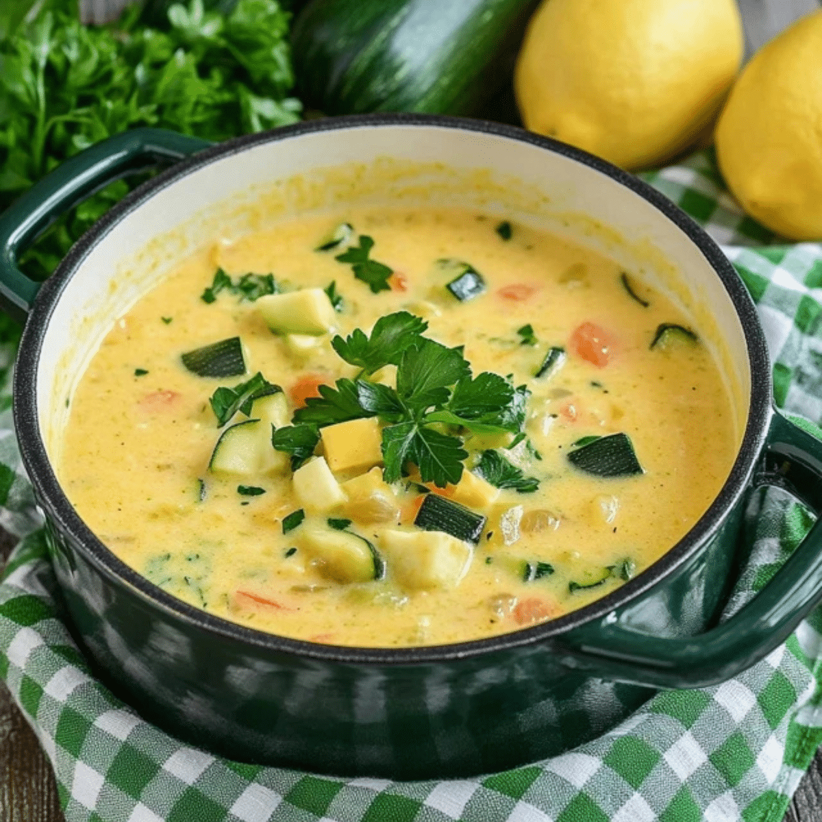 Letnia zupa krem z cukinii i warzyw