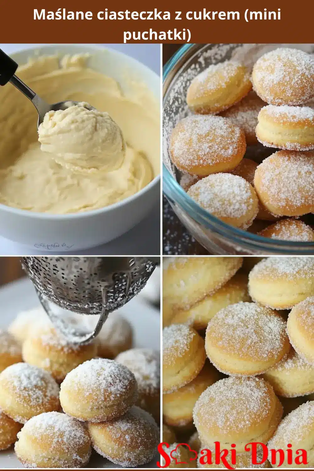 Maślane ciasteczka z cukrem (mini puchatki)