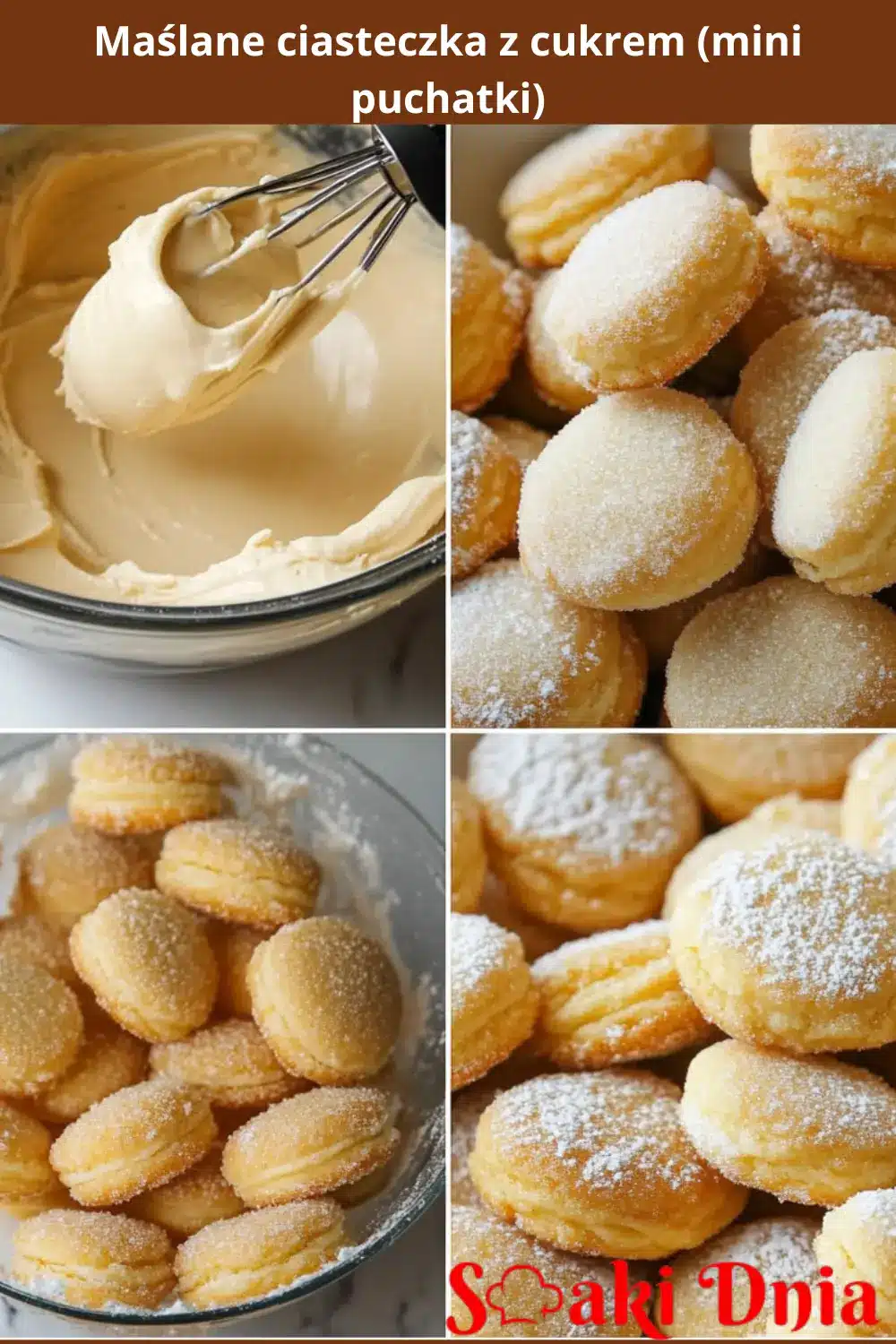 Maślane ciasteczka z cukrem (mini puchatki)