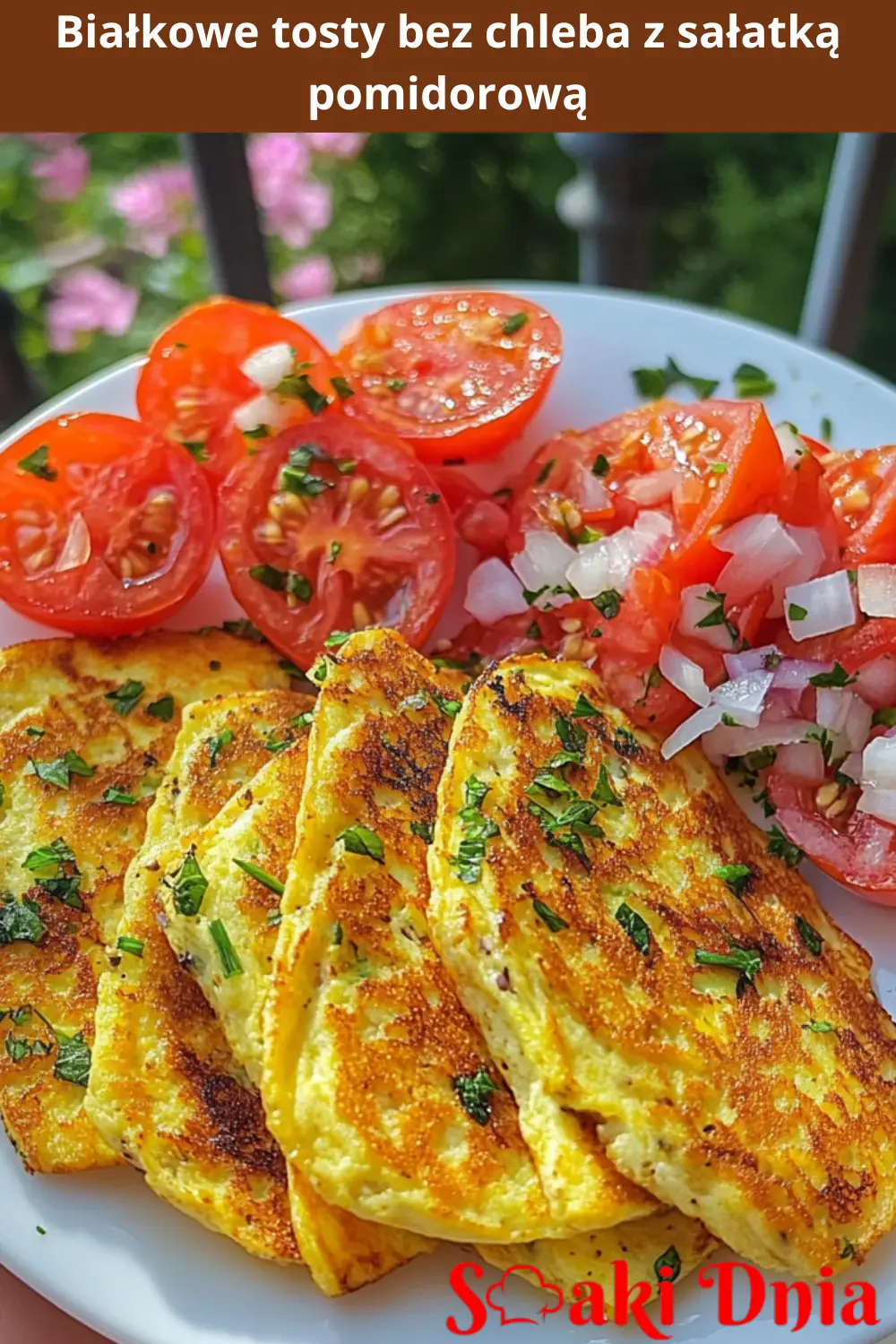 Białkowe tosty bez chleba z sałatką pomidorową 3 Białkowe tosty bez chleba z sałatką pomidorową