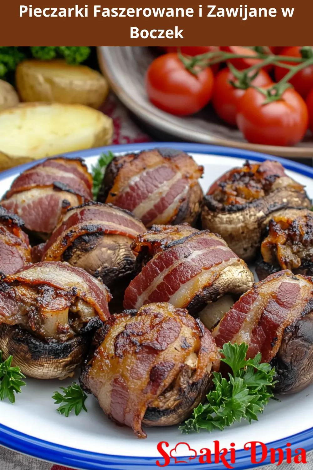 Pieczarki faszerowane i zawijane w boczek 4 Pieczarki faszerowane i zawijane w boczek