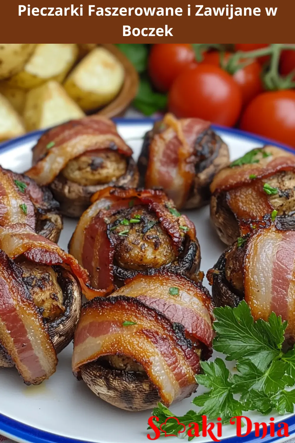 Pieczarki faszerowane i zawijane w boczek 3 Pieczarki faszerowane i zawijane w boczek