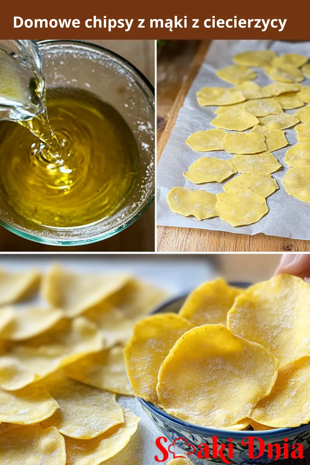 Domowe chipsy z mąki z ciecierzycy
