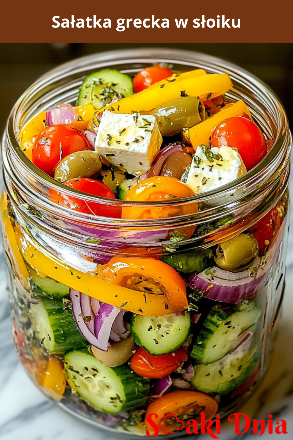 Sałatka grecka w słoiku