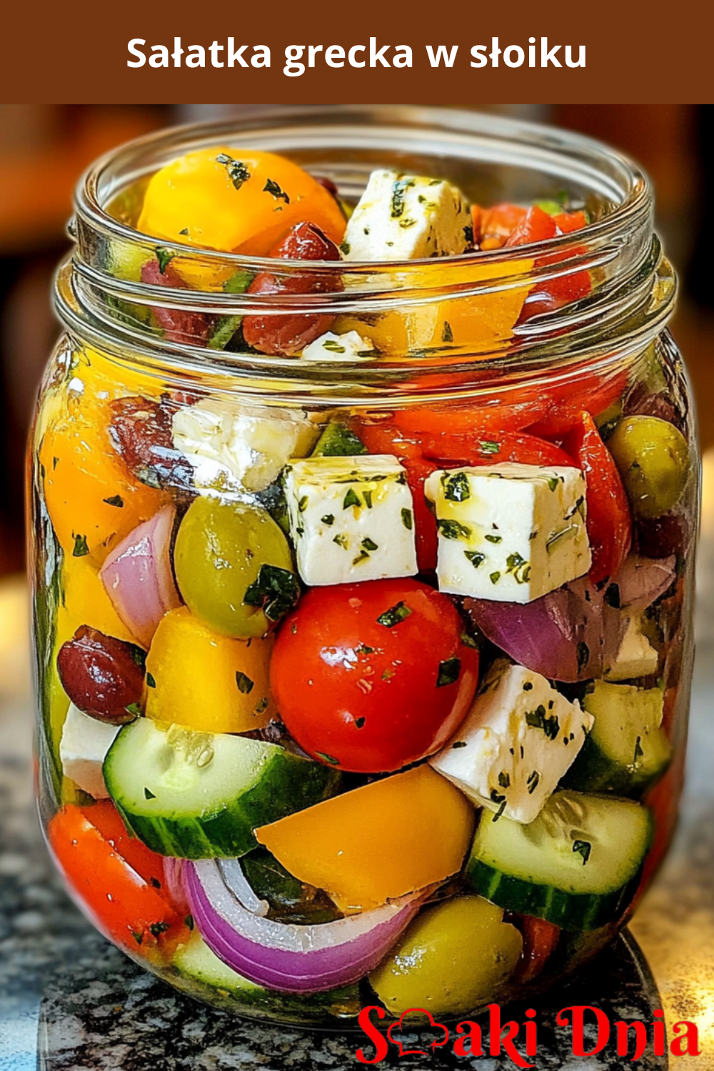 Sałatka grecka w słoiku
