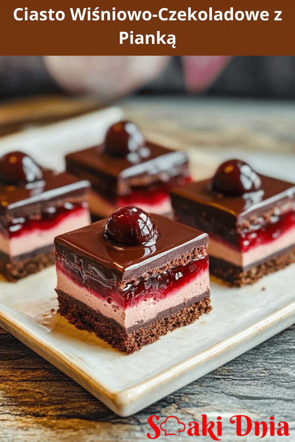 Ciasto wiśniowo-czekoladowe z pianką 3 Ciasto Wiśniowo-Czekoladowe z Pianką