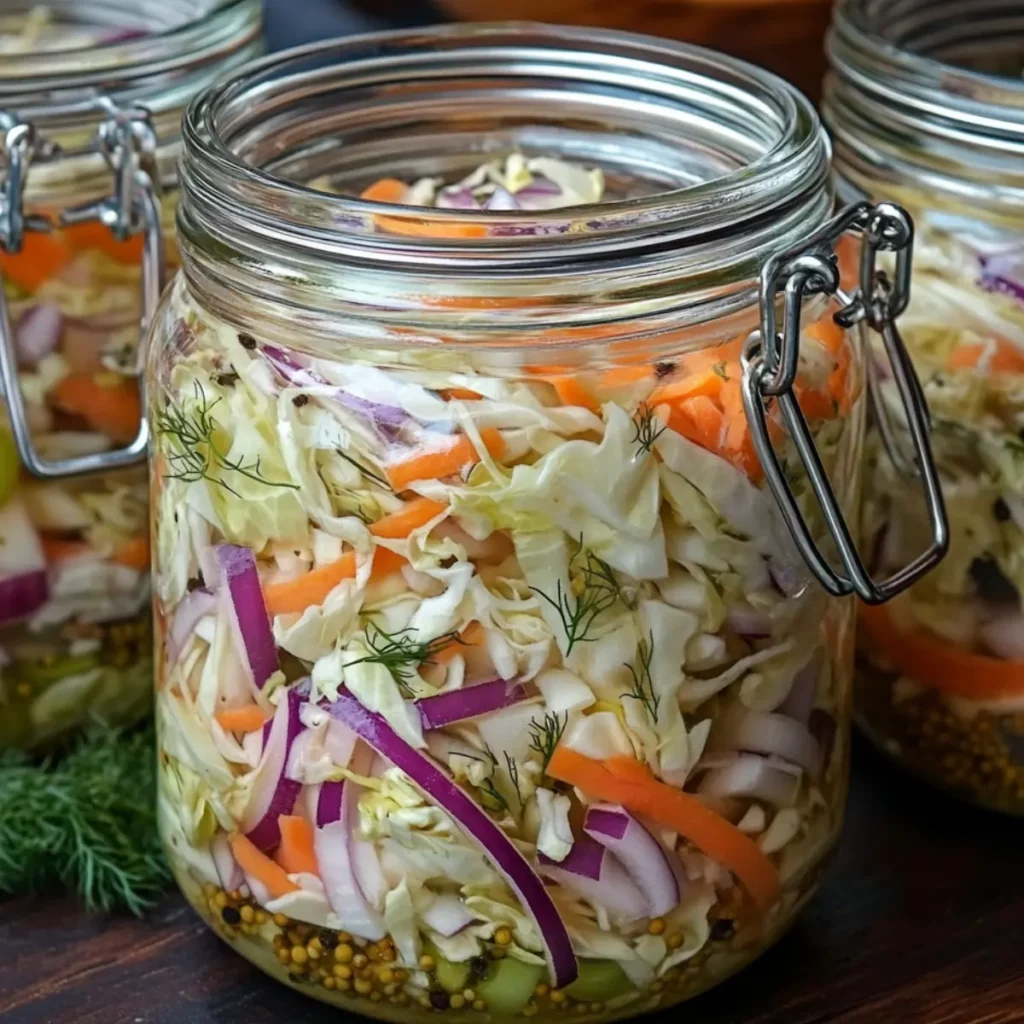 Surówka z kapusty w słoikach
