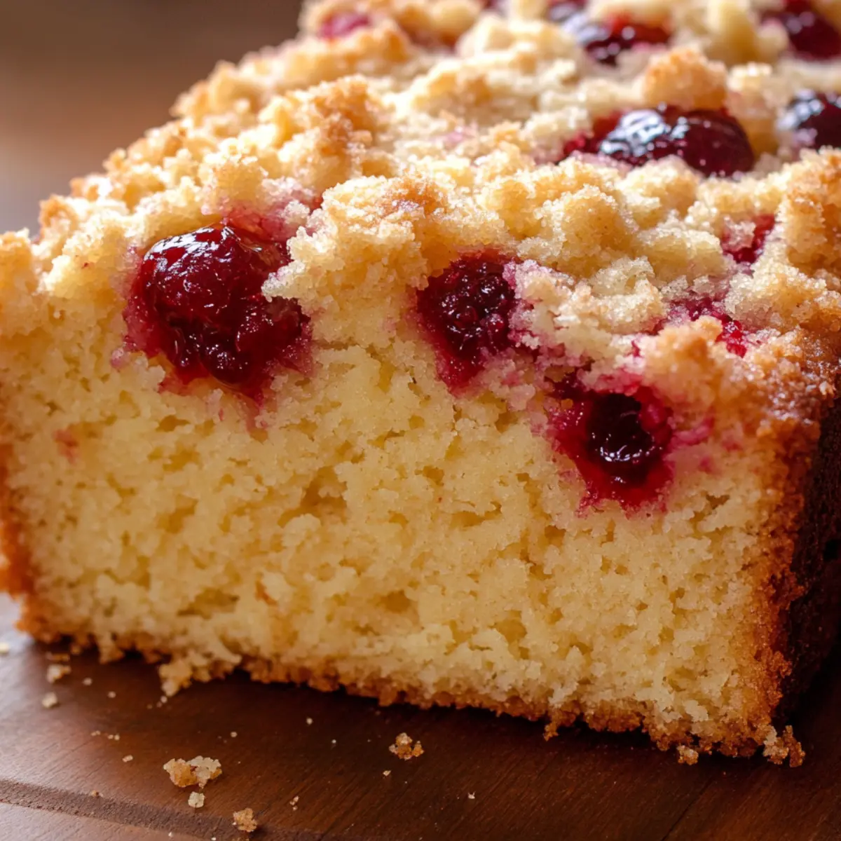 Maślane ciasto z owocami i kruszonką