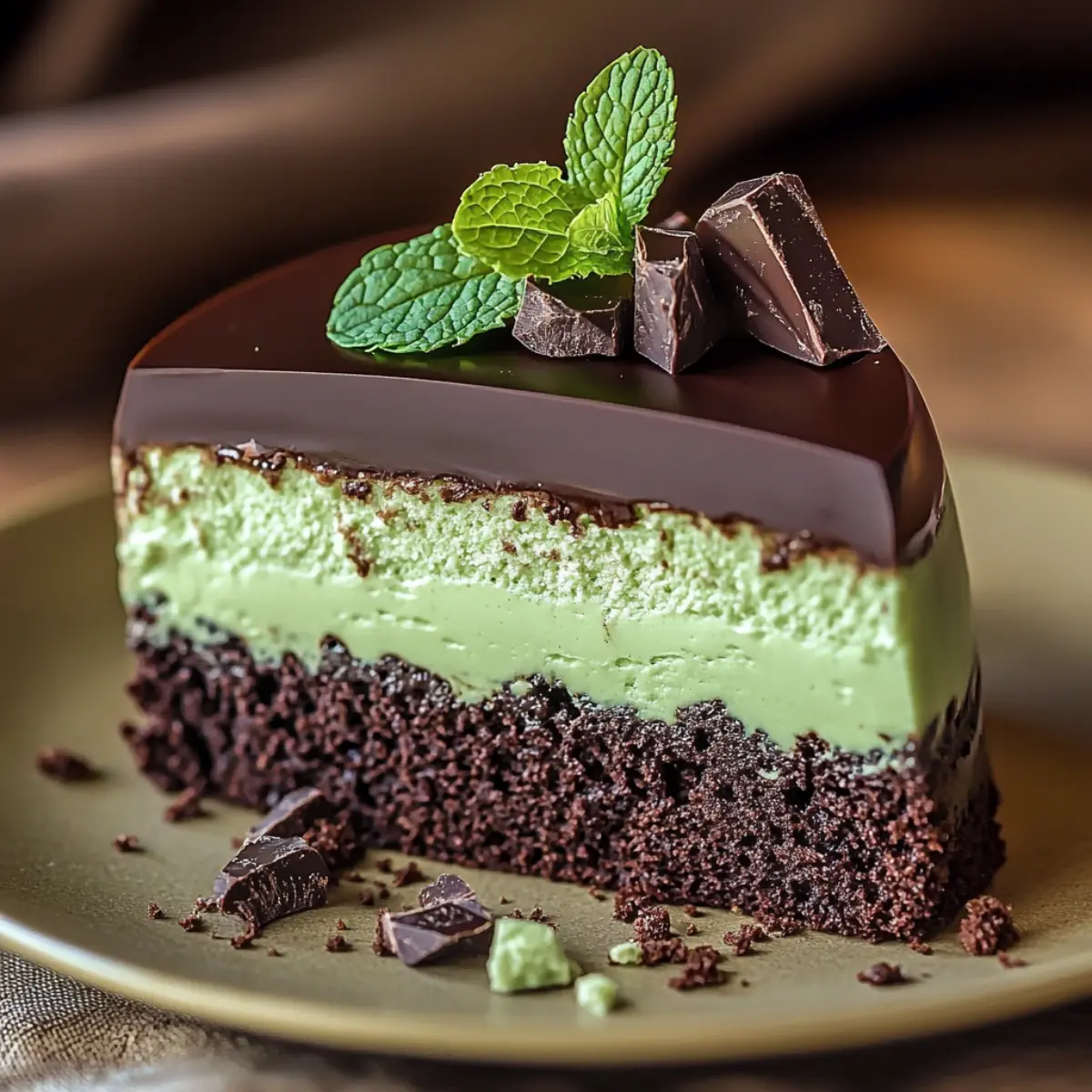 Czekoladowo-miętowe ciasto z polewą 2 Czekoladowo-miętowe ciasto z polewą
