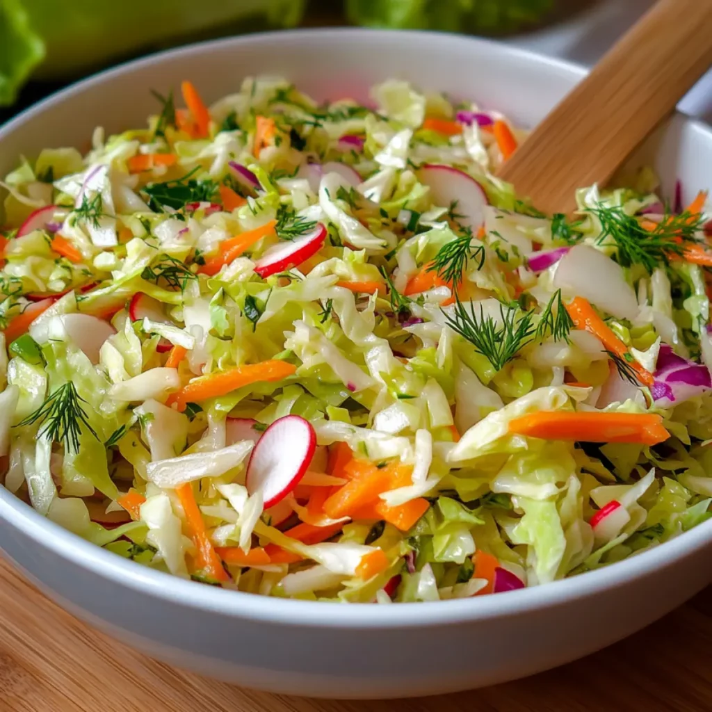 Surówka z młodej kapusty z marchewką i rzodkiewką