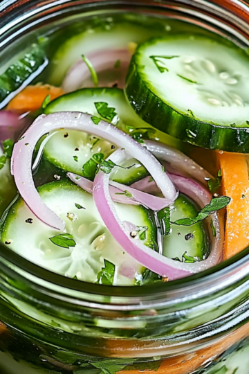 Chrupiąca sałatka ogórkowa w zalewie