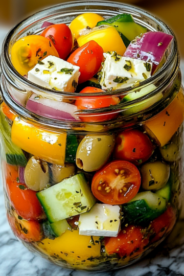 Sałatka grecka w słoiku