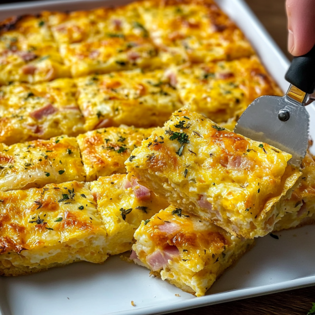 Puszysta zapiekanka jajeczna z serem