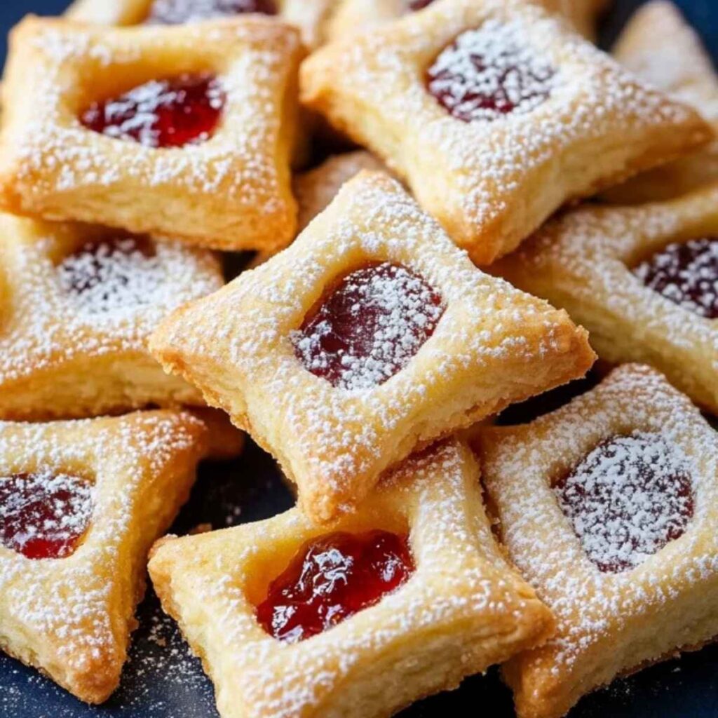 polskie ciasteczka z twarogu z marmoladą, smakidnia