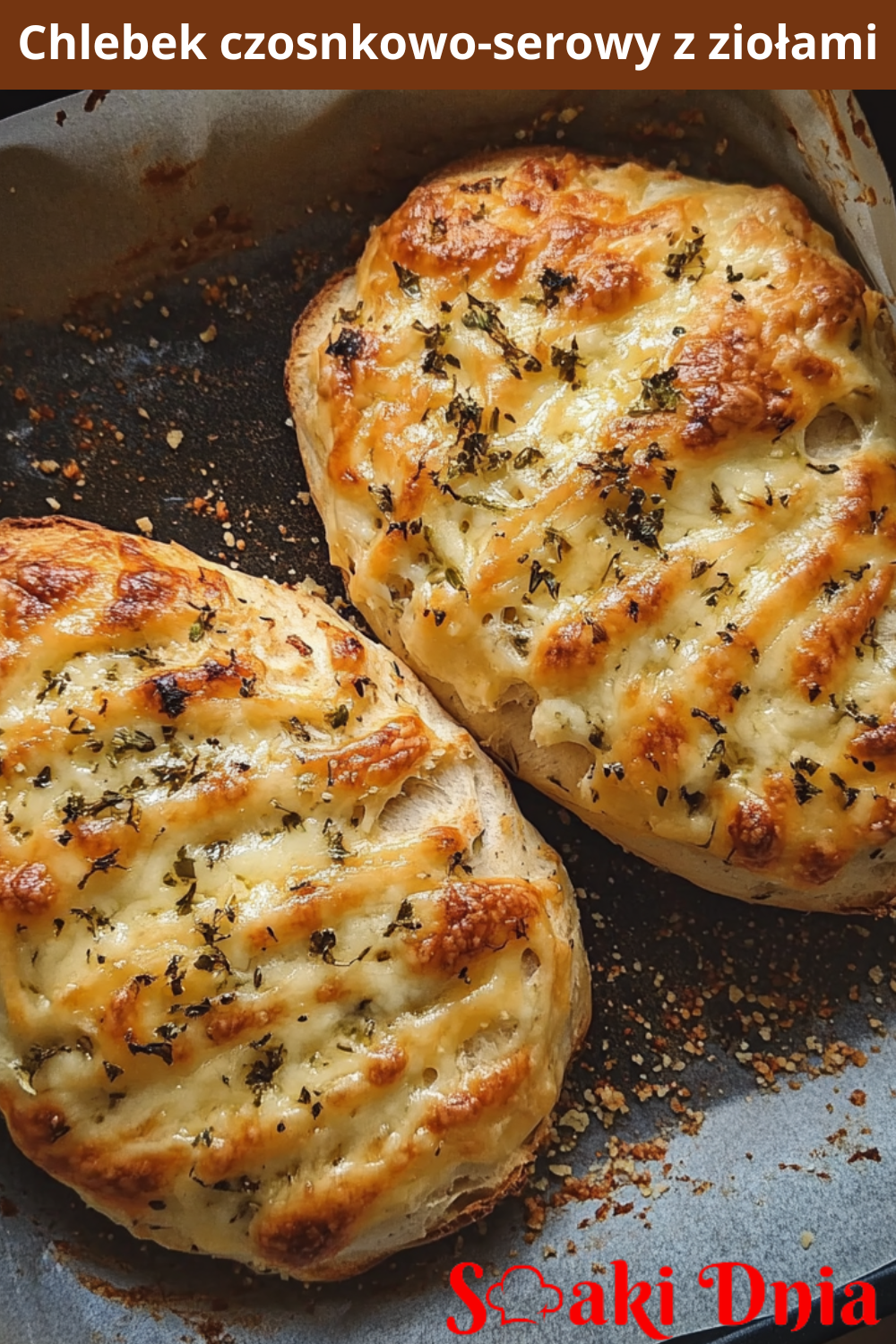 Chlebek czosnkowo-serowy z ziołami