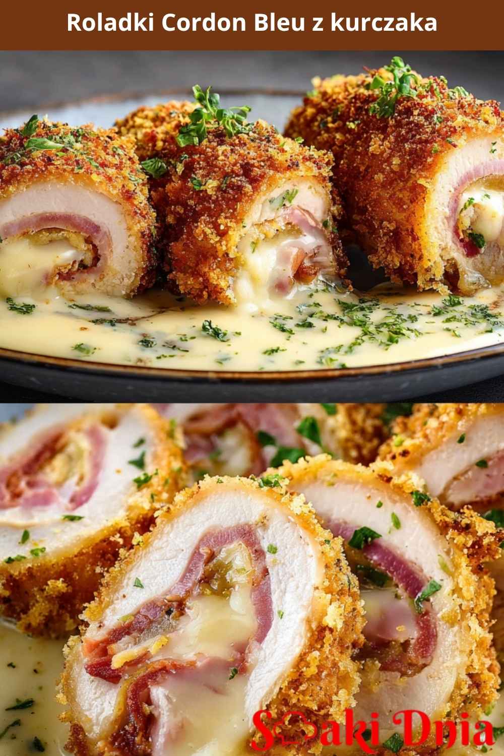 Roladki Cordon Bleu z kurczaka