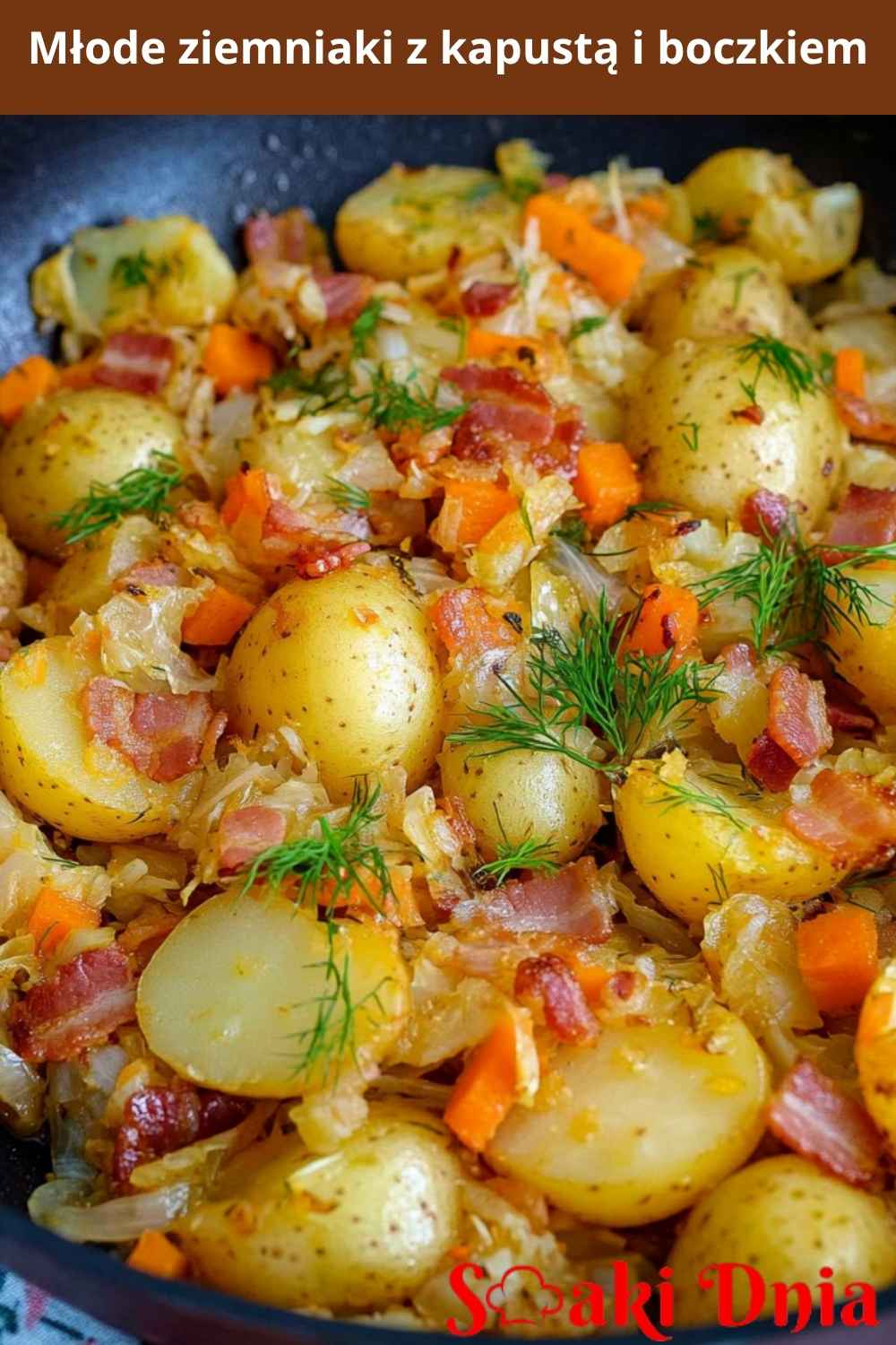 Letni hit obiadowy: młode ziemniaki z boczkiem i kapustą – gotowe w 25 minut! 4 Młode ziemniaki z kapustą i boczkiem