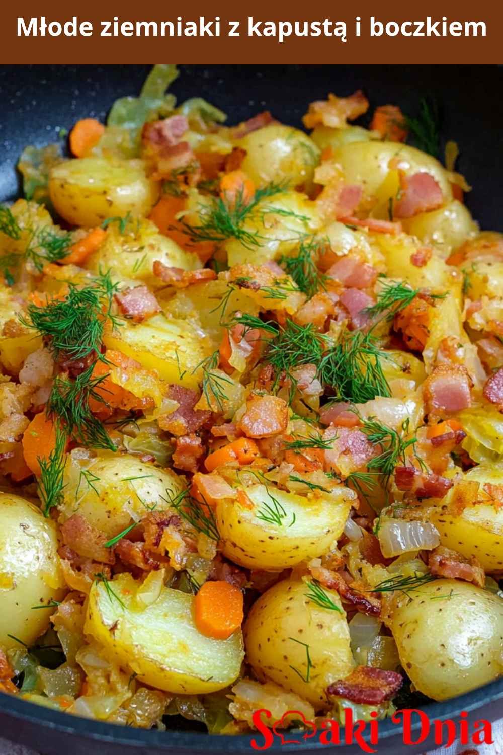Letni hit obiadowy: młode ziemniaki z boczkiem i kapustą – gotowe w 25 minut! 3 Młode ziemniaki z kapustą i boczkiem