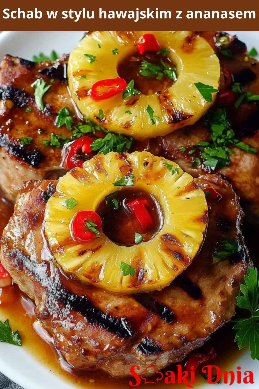 Schab w stylu hawajskim z ananasem