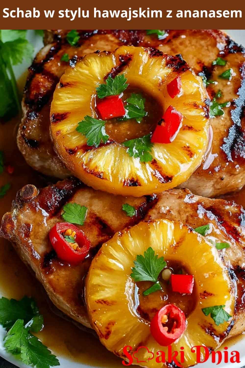 Schab w stylu hawajskim z ananasem