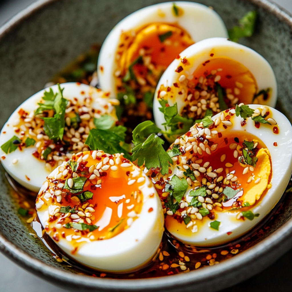 Pikantne jajka w azjatyckiej marynacie